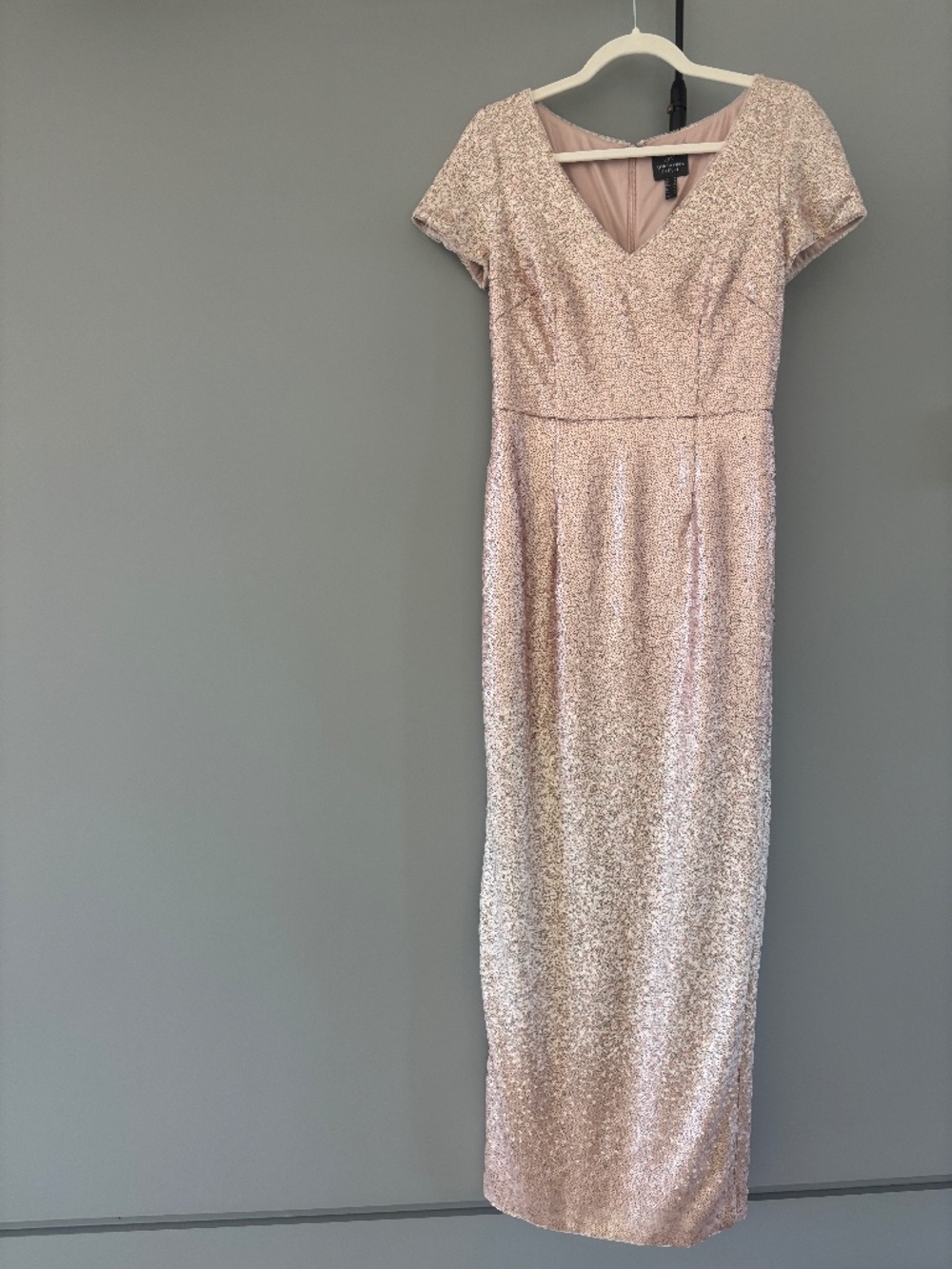 Adrianna Papell Champagne Sequin Dress